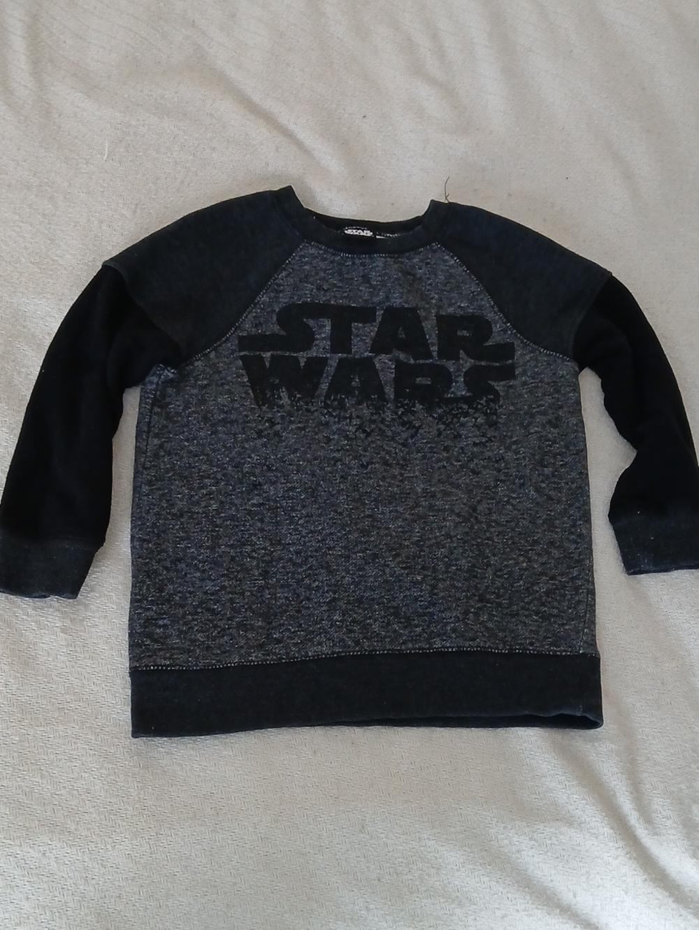 Vintage Star Wars Kids Black & Gray Logo Pullover Sweatshirt